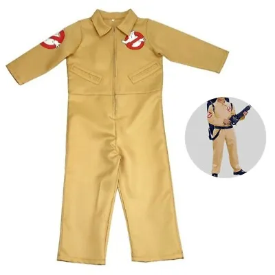 Unisex Kids 3-9 Years Old Polyester Khaki Ghostbuster Costume Cosplay Kids Party • $64.63