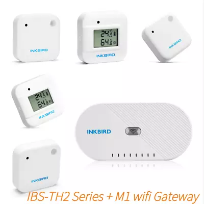 $59.99 • Buy Inkbird Bluetooth Thermometer Fridge Temp IBS-TH2 Series + IBS-M1 Wifi Gateway