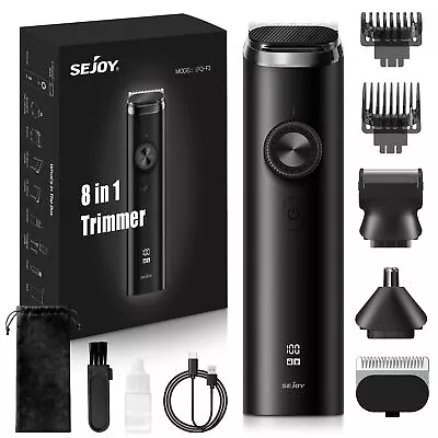 SEJOY 8-IN-1 Beard Detail Nose Trimmer Razor Hair Clippers Men USB Rechargeable • $20.99
