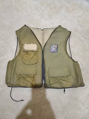 Vintage STEARNS Life Jacket GREEN Fishing Vest FLY FISHING Universal L/XL(44-50) • $20