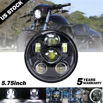 5-3/4 5.75inch LED Hi/Lo Headlight For Harley Motorcycle Projector Lamp • $29.99