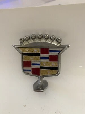 $42 • Buy Cadillac Vintage Hood Ornament  77-79 Deville Emblem, Metal, Chrome Original