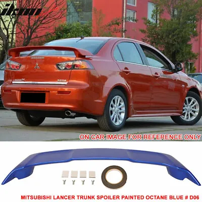 Fits 08-17 Mitsubishi Lancer OE Style Trunk Spoiler ABS Painted Octane Blue #D06 • $231.77