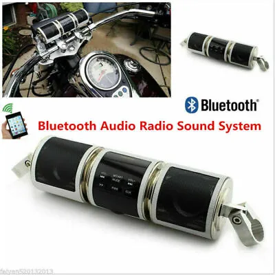 Motorcycle Bluetooth Audio FM Radio Sound System MP3 Stereo Speakers Waterproof • $53.23