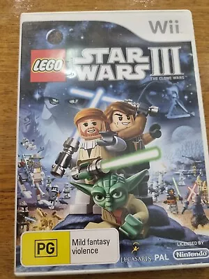 Lego Star Wars 3 - The Clone Wars - PAL - Nintendo Wii - Complete With Manual • $14.99