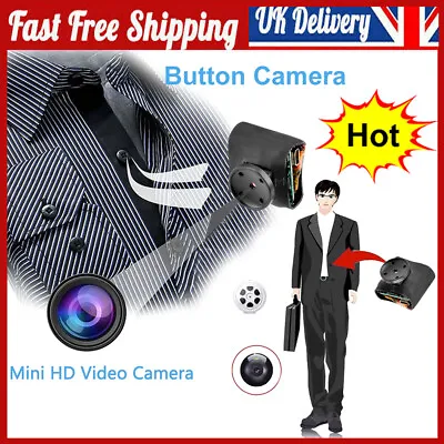 1080P Button Hidden Camera Micro Mini Camcorder Video Recorder Security Cam UK • £16.98