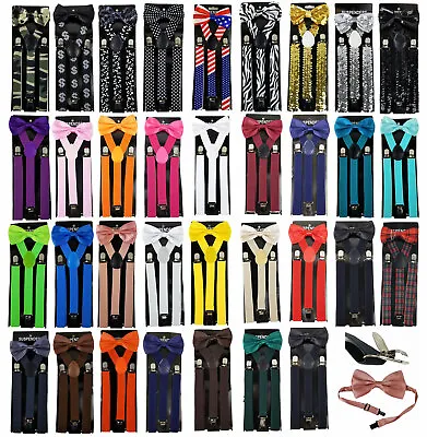 Suspender & Bow Tie Set For Adults Men Women Teens • $7.99