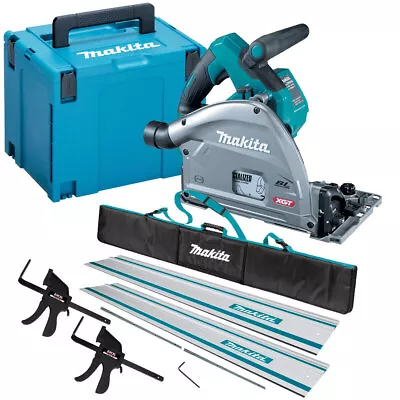 £582 • Buy Makita SP001GZ03 40V Brushless Plunge Saw With 2 X Guide Rail, Clamp, Bag & Case