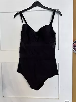 XL Mesh Panelled Padded Swimsuit With Removable Straps BNWOT • £15