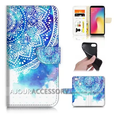 ( For Oppo A73 ) Flip Wallet Case Cover AJ40262 Mandala Pattern • $12.99