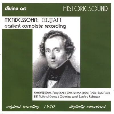 Felix Mendelssohn-Ba - Elijah  Earliest Complete Recording - Used CD - G5870z • £13.82