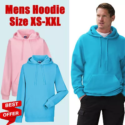 Mens Hooded Sweatshirt Pullover Hoodie Sportswear Activewear Gym Hood Top Jumper • £9.99