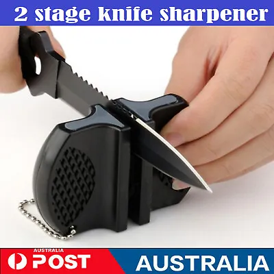 Mini Multi Ceramic Rod Tungsten Steel Camp Pocket Kitchen Knife Sharpener Tool  • $11.99