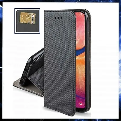 For SAMSUNG GALAXY NOTE 8 FLIP CASE BOOK LUXURY BLACK COVER PU LEATHER STAND • $12.39