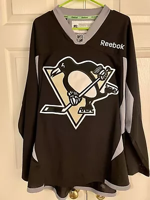 $75 • Buy Pittsburgh Penguins Black Reebok Nhl Practice Hockey Jersey Size Medium