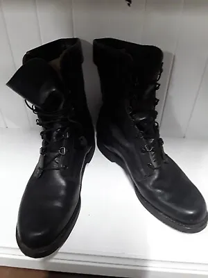 Vintage Biltrite Commando Boots Leather Black D-ring Ankle 7 Hole Size 10D • $169.95