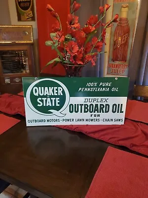 $1350 • Buy Rare Original Quaker State Outboard Motor Oil Advertising Sign