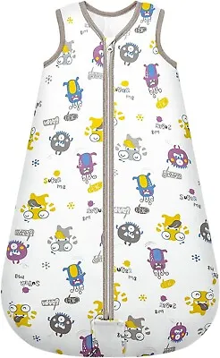 MIKAFEN Baby Sleeping Bag Four Seasons 100% Soft Premium 6-12m Organic Cotton • £13.95