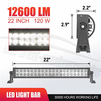 22/32/42/50/52 Inch Curved/Straight Light Bar Flood Spot Combo Roof Bumper Light • $39.99