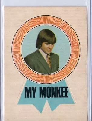 1967 Donruss THE MONKEES Badges Stickers Cards Rare MY MONKEE #29 NM • $19.99