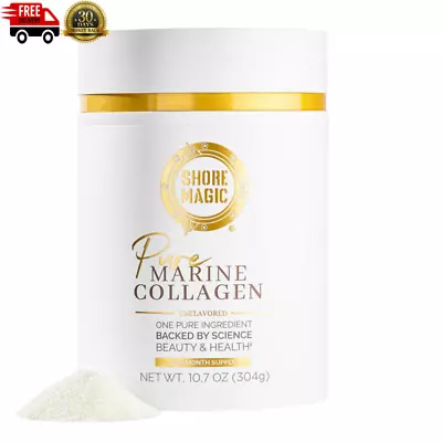 Shore Magic Pure Marine Collagen Unflavored 30 Servings Healthy Skin Hair 10 Oz • $42.99