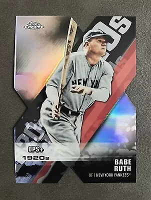 2020 Topps Chrome Die Cut Refractor Baseball Card Babe Ruth #dod-15 Yankees  • $2.99