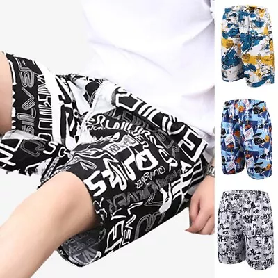 Quick Dry Beach Wear For Men Swim Surf Shorts Trunks In Polyester Blend • £11.62