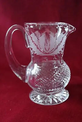 Edinburgh Crystal Thistle Pattern - Small Jug - Signed • £70