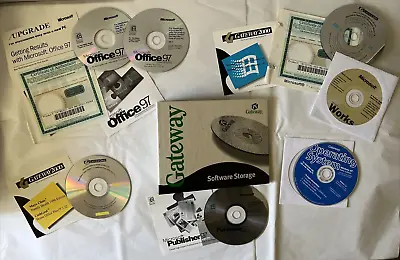 Gateway Software Case / Binder & Microsoft Office Publisher 97 2000 ~ 7 CD's • $14.90