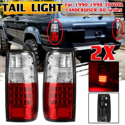 $116.89 • Buy Pair LED Tail Lights Brake Rear Lamp For Toyota Landcruiser 80 Series 1990~1998