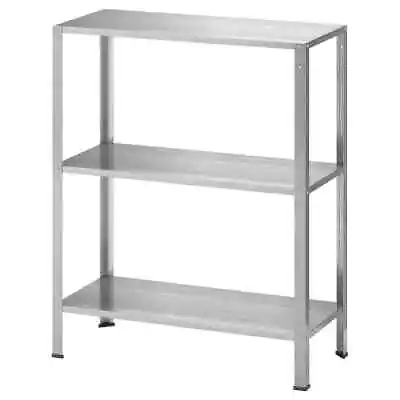 IKEA Shelving Unit Indoor Outdoor Garden Storage Self Tower Galvanized Steel     • £24.99