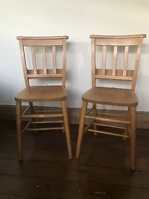 Vintage Church Chairs X 2 With Bible Holders • £50