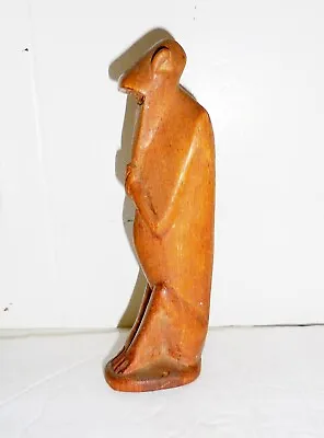 Vintage Art Deco Wooden Monkey Figurine Sculpture Cute Design Nr • $12.74