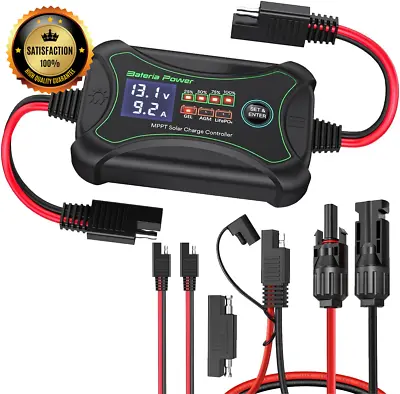 10A MPPT Solar Charge Controller SAE To Solar Connector Intelligent 10Amp 12Volt • $69.99