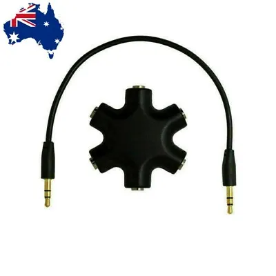 NEW 3.5mm Jack Headphone Earphone Audio Splitter 5 Way Port Multi Hub Cable Adap • $6.98