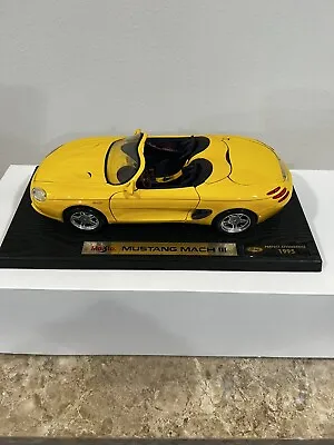 1995 Mustang Mach III Maisto Die Cast Car Yellow • $6
