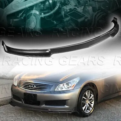 Carbon Style Front Bumper Spoiler Splitter Lip Fit 07-09 Infiniti G35/g37 Sedan • $109.95