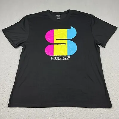 NEW 7-Eleven Shirt Mens XL Black Slurpee Neon Graphic Logo Retro Adult NWOT • $18.99