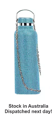 $49.95 • Buy Bling Rhinestone Diamond Stainless Thermos & Chain Bottle Free Mothers Day Wrap
