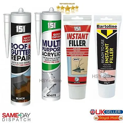 £6.88 • Buy All Purpose Silicone Sealant Filler Acrylic Clear White Brown Black Waterproof  