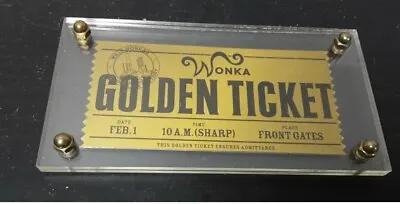Neca Willy Wonka Golden Ticket Prop Replica Rare Authentic RARE 🔥 • $67.43