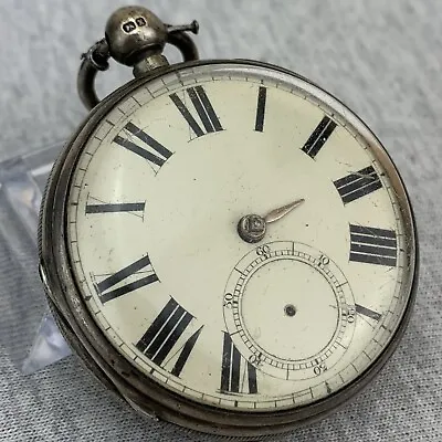 E Wise Manchester Pocket Watch 1896 Fusee Sterling Swing Out Key Wind Repair • $174.87