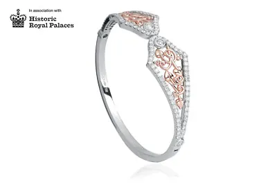 £5600 • Buy NEW Welsh Clogau White & Rose Gold 18ct Gold Debutante Bangle £5400 Off!