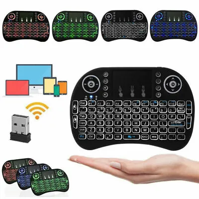 Mini Wireless Keyboard Remote Touchpad 2.4GHz Smart TV Android TV Box PC Backlit • $8.29