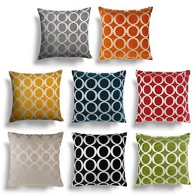 £13.95 • Buy Oh Luxury Chenille Cushion Cover Modern Circle Design 18  22  All Colours