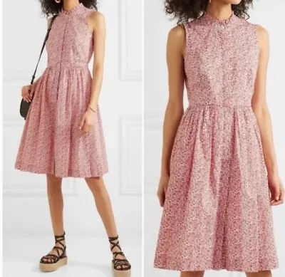 J.Crew Sleeveless Ruffle-Neck Midi In Liberty Chamomile Floral Dress Women’s 4 • $56