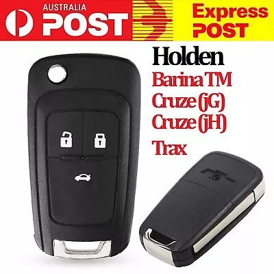 Key Shell Case Cover For Holden 3 Button Remote Flip Barina Cruze Trax Blank AU • $9.34