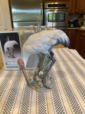 Lladro 1613 Bowing Crane W/ Original Box - Perfect Condition • $945