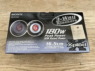 SONY XS-F1731 Xplod 3 Way Speakers 16.5cm 180W Brand New Boxed New Old Stock • £69.99