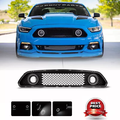 For 2015 2016 2017 Ford Mustang Honeycomb Mesh Front Bumper Upper Grille • $113.99